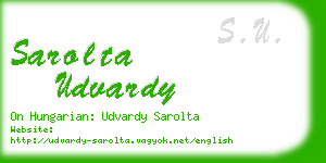 sarolta udvardy business card